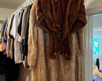 Fur coats, men’s clothing
