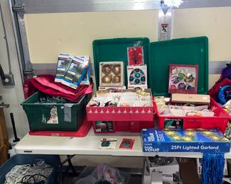 Christmas lights and ornaments