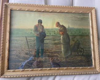 Peasant giving thanks (St. Vincent Millet) framed print