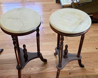Marble topped stands
