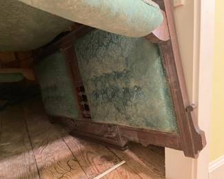Back of Antique couch stuck in attic door