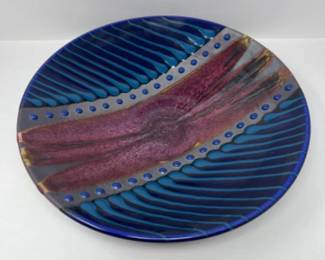 Vintage 1995 Matthew Patton Studio Art Pottery Plate - Orcas Island