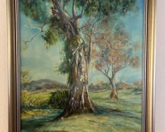 Original Landscape Tree Painting - Signed Tre