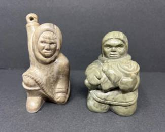 Thorn Canada Inuit Molded Soapstone Sculptures