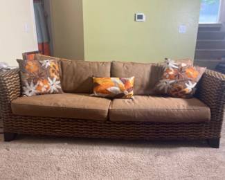 Pier 1 Woven Wicker Patio Couch