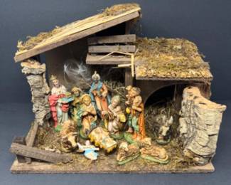 Vintage Made in Italy Nativity Scene