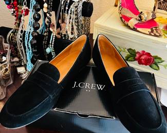 Loafers velvet size 10 by J.Crew
