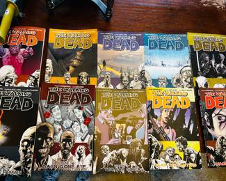 Walking dead comic book, volume one through 14