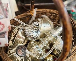 Mercury glass Christmas ornaments 