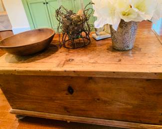 antique locking wooden chest