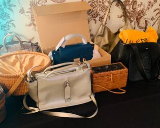 handbags including Valentino, Coach, Tory Burch