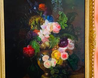 very large oil on canvas by D Marcello