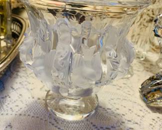 5 inch Danipiere Lalique glass urn
