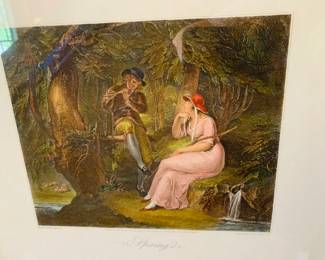 Framed collection of "The Seasons" by P W Tompkins--SPRING