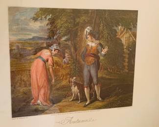 Framed collection of The Seasons by P W Tompkins--Autumn