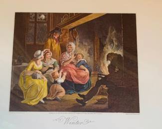 framed collection of  The Seasons by P W Tompkins--Winter