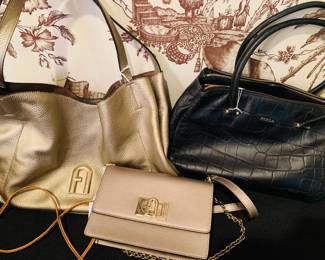 Three Furla handbags including a new without tags Crossbody #1927 Furla 