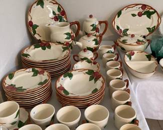 Franciscan apple dishes with completer pieces