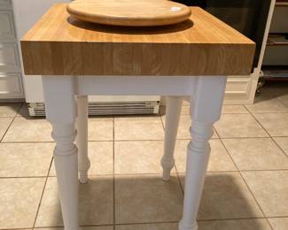 butcher block island, wood lazy susan