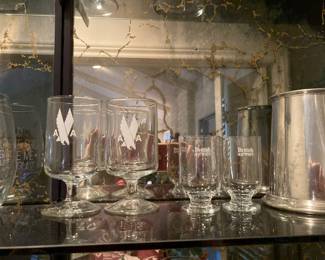 American Airlines and British Airways glasses