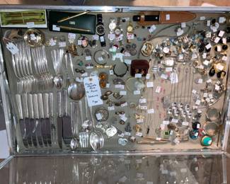 gold, sterling, Bacarrat, etc. 