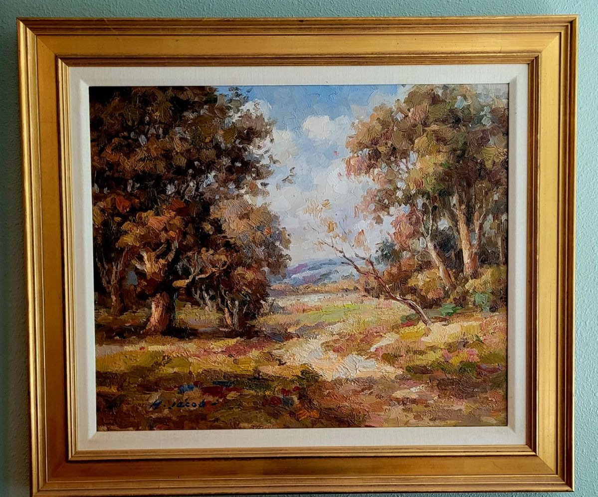 Original oil painting by Harold Jacob.  Listed artist