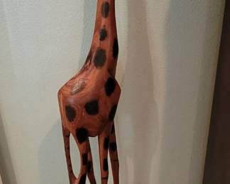 Carved wooden giraffe