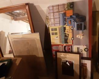 Art, Picture frames, large mirrors