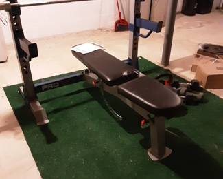 Weight bench with weights