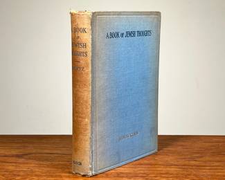 A BOOK OF JEWISH THOUGHTS - HERTZ | A Book of Jewish Thoughts by Joseph Herman Hertz, hardcover American Edition (1945). - w. 5.5 x h. 7.5 in