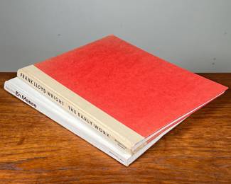 (2PC) ARCHITECTURE BOOKS | Includes: Frank Lloyd Wright The Early Workl. Hans-Georg Rauch En Masse (1974) -  l. 10.25 x h. 13.25 in