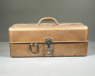 LIBERTY STEEL TOOLBOX | From Liberty Steel Chest Corp. includes 2 organized shelves and large storage area on bottom. - l. 18 x w. 6.5 x h. 6.5 in