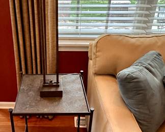This is one of 3 Nesting Iron Side Table with Metal Contemporary Table Lamp (we have 2 of these lamps)