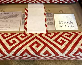 Beautiful Designer Family Room includes: Henredon Sofa, Ethan Allen Contemporary Chairs. Pottery Barn Rug, Side Nesting Tables and 4 Leathers Ottomans