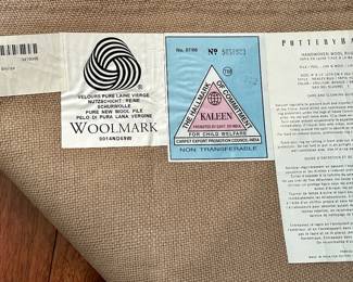 Pottery Barn 9' x 12' Henley Deep Bronze Area Rug.  Hand Woven Wool Rug