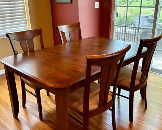 Canadel Dining Table with One Leaf and 4 Chairs
