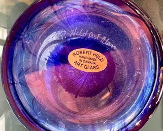 Robert Held Signed Art Glass Vase made in Canada