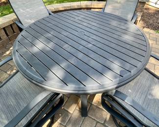 Tropitone Table and 4 Swivel/rocker Chairs