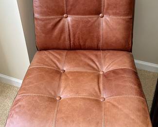 Very Cool Tufted Leather Side Chair