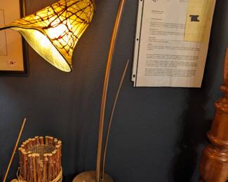 DESIGNER LAMP with STUDIO ART GLASS TULIP SHADE