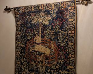 UNICORN IN CAPTIVITY FRENCH TAPESTRY
