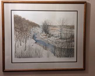 SIGNED & NUMBERED  PRINT Titled "WINTERLACE"