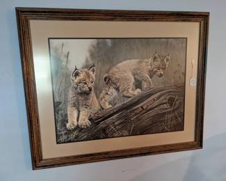 CHARLES FRACE S/N PRINT "LEOPARD CUBS"