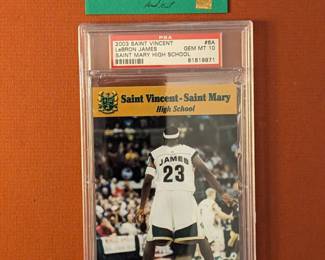 PSA GRADE 10  VINCENT-ST MARY'S LEBRON JAMES CARD
