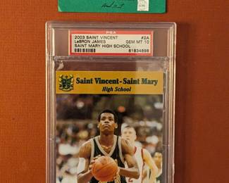 PSA GRADE 10  VINCENT-ST MARY'S LEBRON JAMES CARD