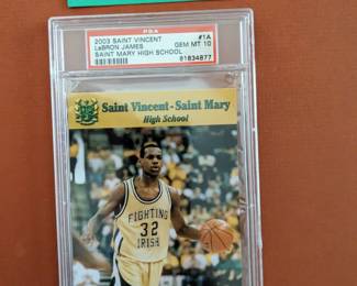 PSA GRADE 10  VINCENT-ST MARY'S LEBRON JAMES CARD