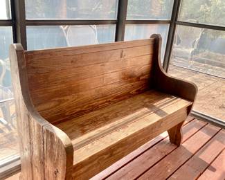 Church pew bench