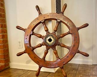 Antique ship’s wheel