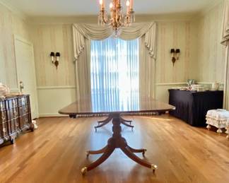 Antique double pedestal dining table