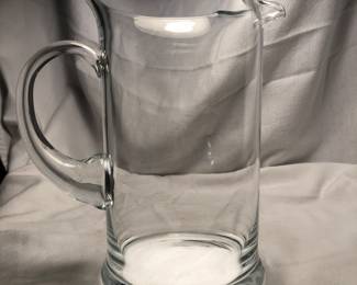 Large pinched lip pitcher with a Blenko feel